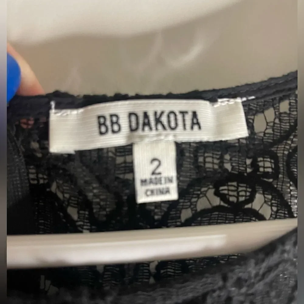 💜 BB Dakota NWT black floral dress size 2